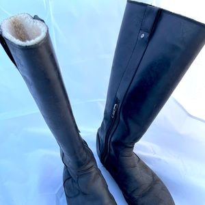 Ugg Shearling-lined Leather Boots w/ Leather Sole